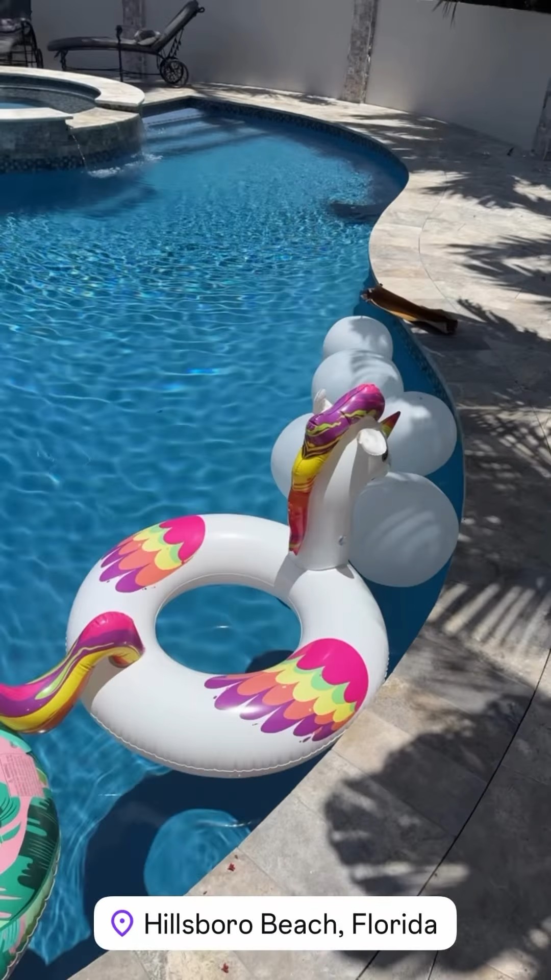 Freeform pool with spa waterfall in Plantation, FL